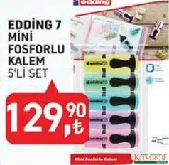 EDDİNG 7 MİNİ FOSFORLU KALEM 5'Lİ SET indirimli fiyat EDDİNG 7 MİNİ FOSFORLU KALEM 5'Lİ SET fiyat ve kampanya bilgisi
